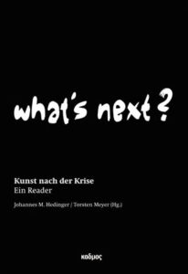 Cover: Kunst nach der Krise?