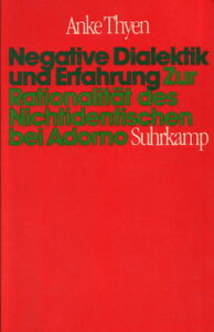 Cover: Negative Dialektik und Erfahrung (2)