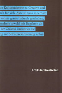 Cover: Kritik der Kreativität