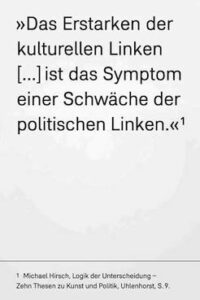 Cover: Kulturelle Linke versus politische Linke